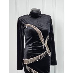 Rochie din catifea naturala Black