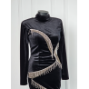Rochie din catifea naturala Black