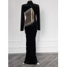 Rochie din catifea naturala Black