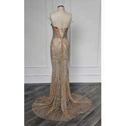 Rochie de seara lucrata manual White Gold