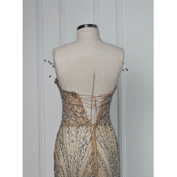 Rochie de seara lucrata manual White Gold