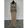 Rochie de seara lucrata manual White Long Gold