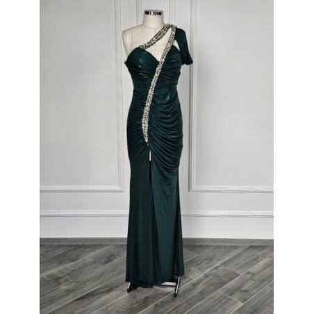 Rochie de seara din lurex verde