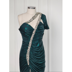 Rochie de seara din lurex verde