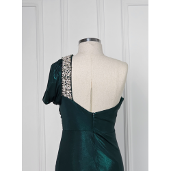 Rochie de seara din lurex verde