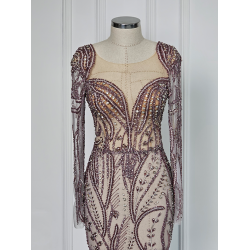 Rochie de seara lucrata manual Transparent Roze