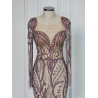 Rochie de seara lucrata manual Transparent Roze