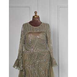 Rochie de seara lucrata manual Goldie White