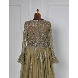 Rochie de seara lucrata manual Goldie White