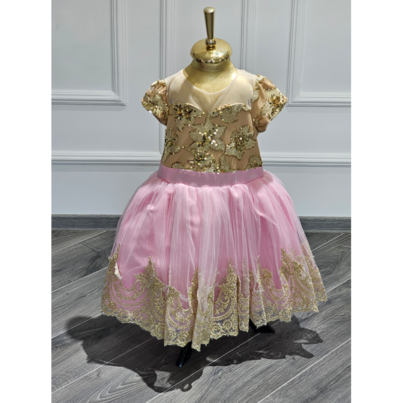 Rochita fetita Gold Pink