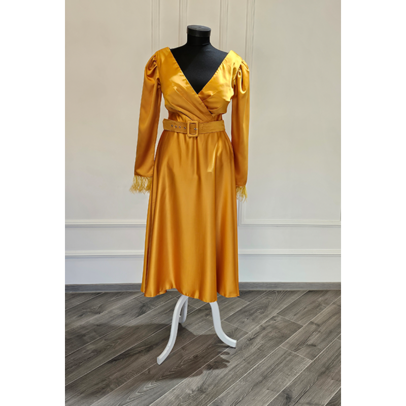 Rochie midi galbena