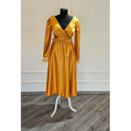 Rochie midi galbena