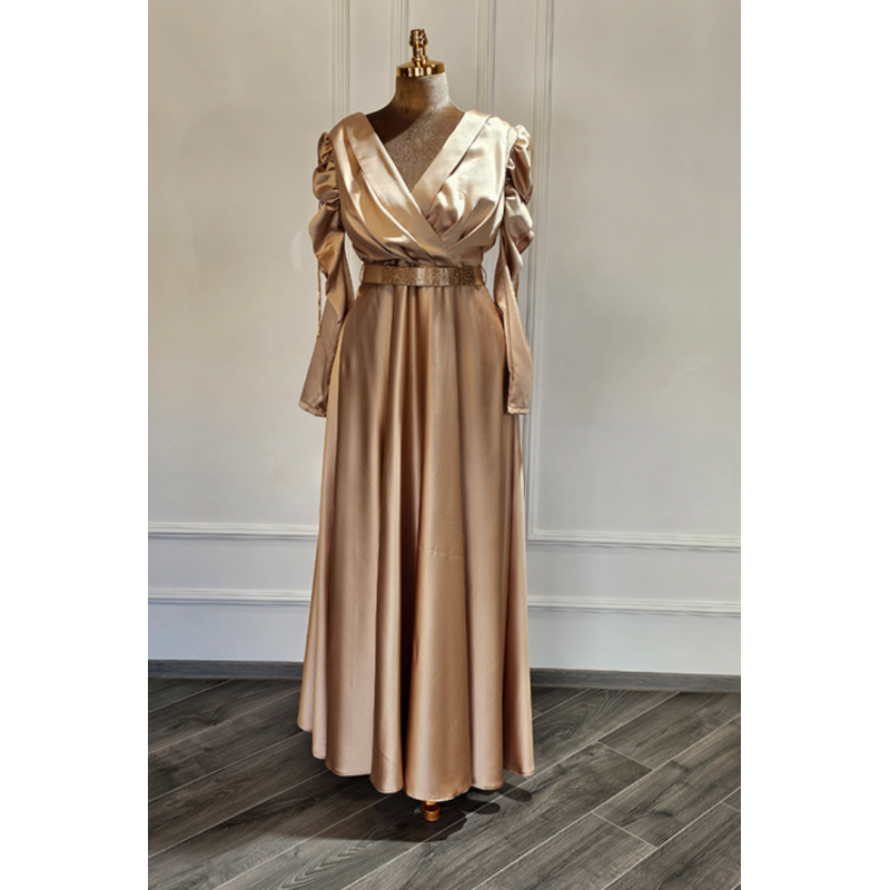 Rochie de seara sabres cream gold