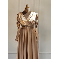 Rochie de seara sabres cream gold