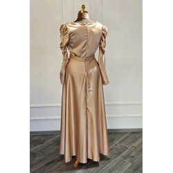 Rochie de seara sabres cream gold