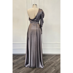 Rochie de seara gri naked cu buzunare