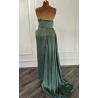 Rochie de seara cu decolteu verde deschis