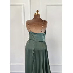 Rochie de seara cu decolteu verde deschis