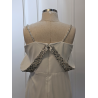 Rochie de seara cu decolteu sabres white cream