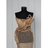 Rochie de seara lucrata manual Sabres Gold Transparent