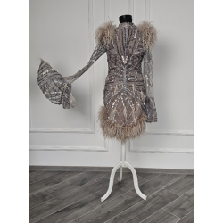 Rochie scurta lucrata manual Sabres Platinum Gold