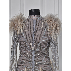 Rochie scurta lucrata manual Sabres Platinum Gold