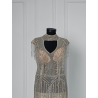 Rochie de seara lucrata manual Platinum Gold