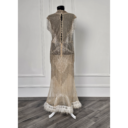 Rochie de seara lucrata manual Platinum Gold