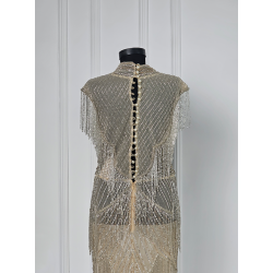 Rochie de seara lucrata manual Platinum Gold