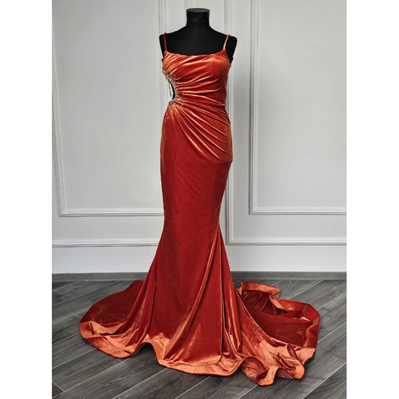 Rochie de seara din catifea naturala