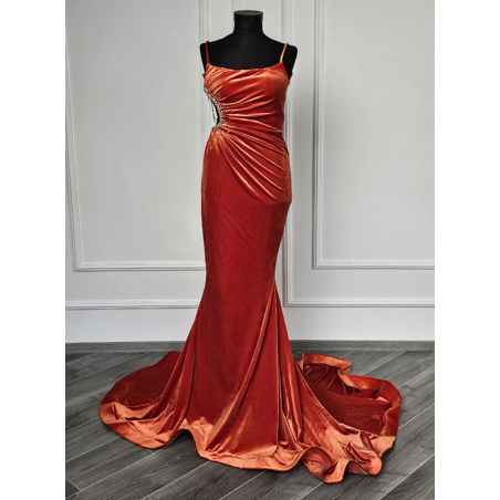 Rochie de seara din catifea naturala