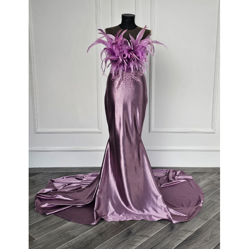 Rochie de seara din tafta Violet Blossom