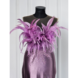 Rochie de seara din tafta Violet Blossom