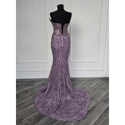 Rochie de seara lucrata manual Violet Naked